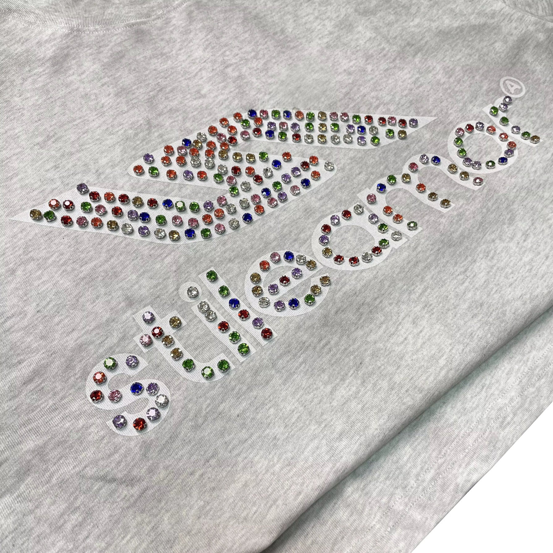 GREY COLORÃTO RHINESTONE TEE