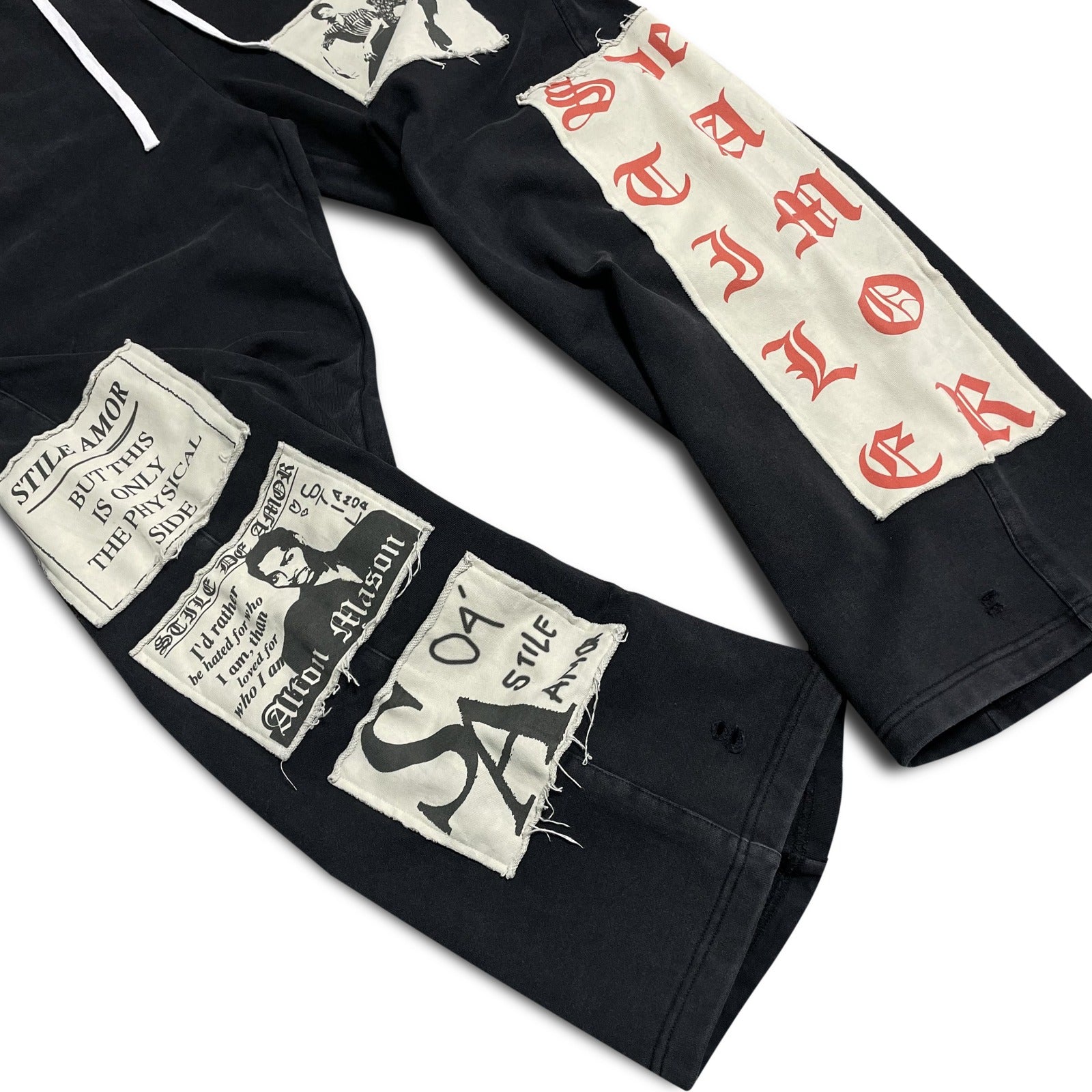 BLACK PATCH PANTS