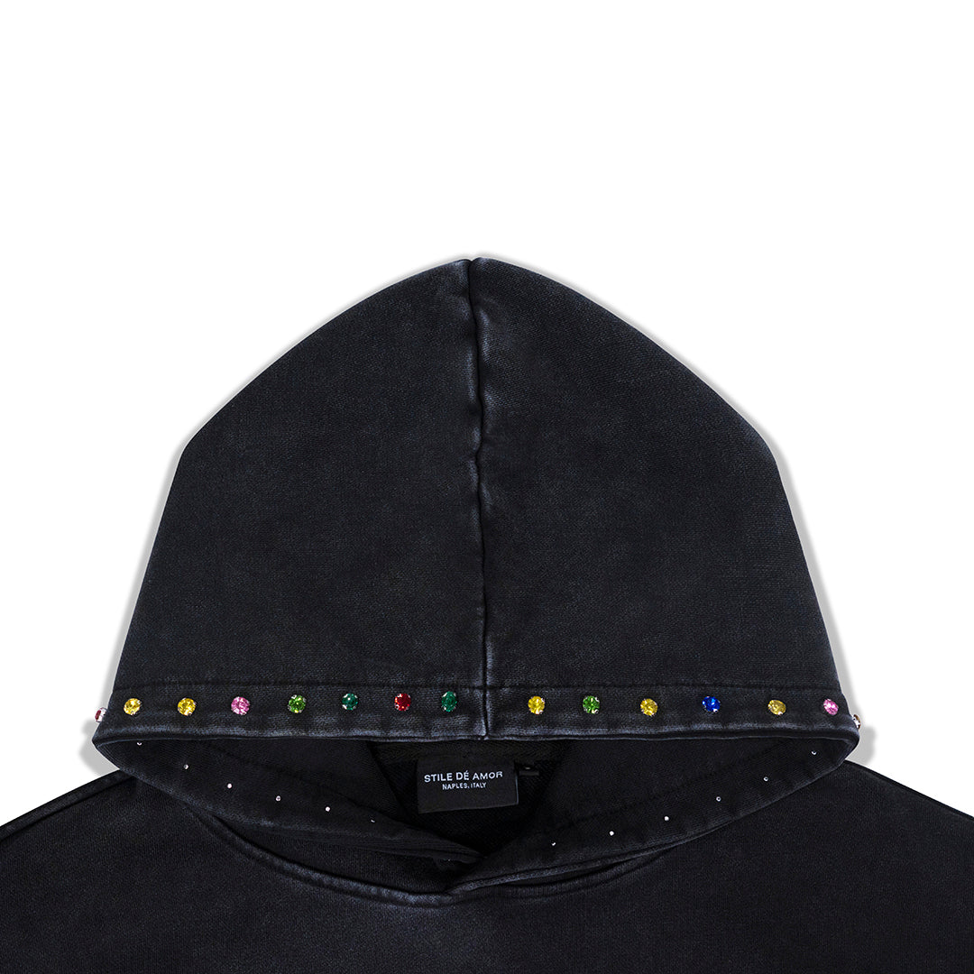 COLORÃTO RHINESTONE HOODIE