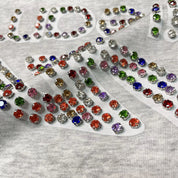 GREY COLORÃTO RHINESTONE TEE