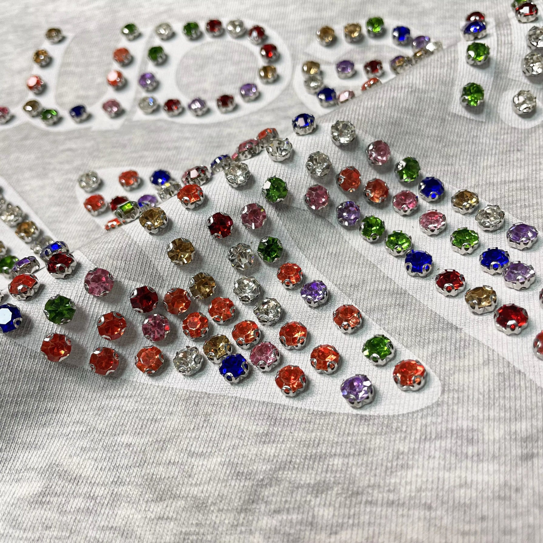 GREY COLORÃTO RHINESTONE TEE