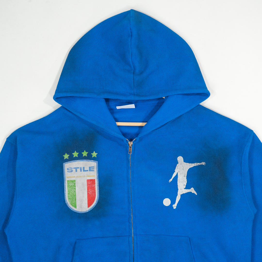 BLUE ITALIANI CALCIO THERMAL ZIP UP