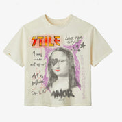 CREAM MONALISA TEE