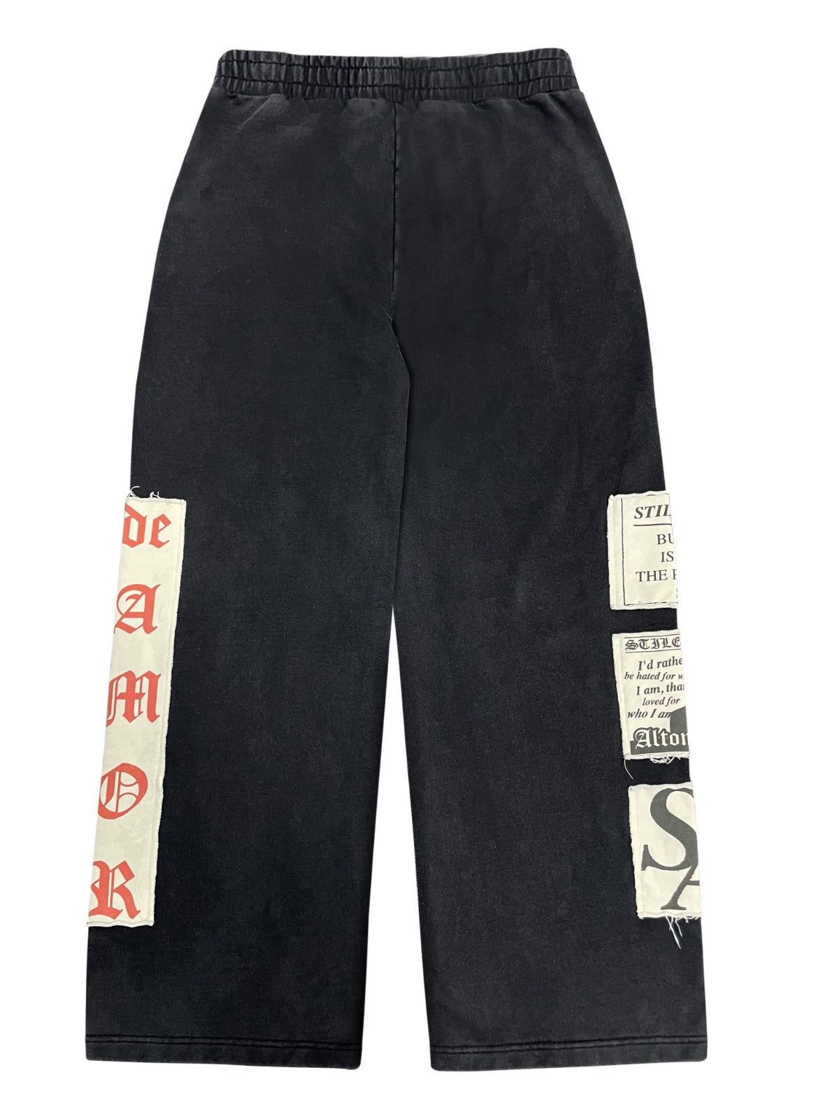 BLACK PATCH PANTS