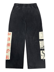 BLACK PATCH PANTS