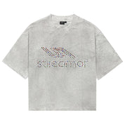 GREY COLORÃTO RHINESTONE TEE