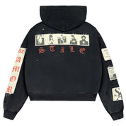 BLACK PATCH HOODIE
