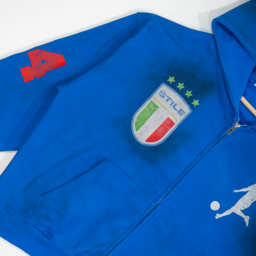 BLUE ITALIANI CALCIO THERMAL ZIP UP