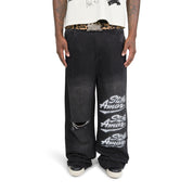 BLACK DIAMANTI BAGGY JEANS