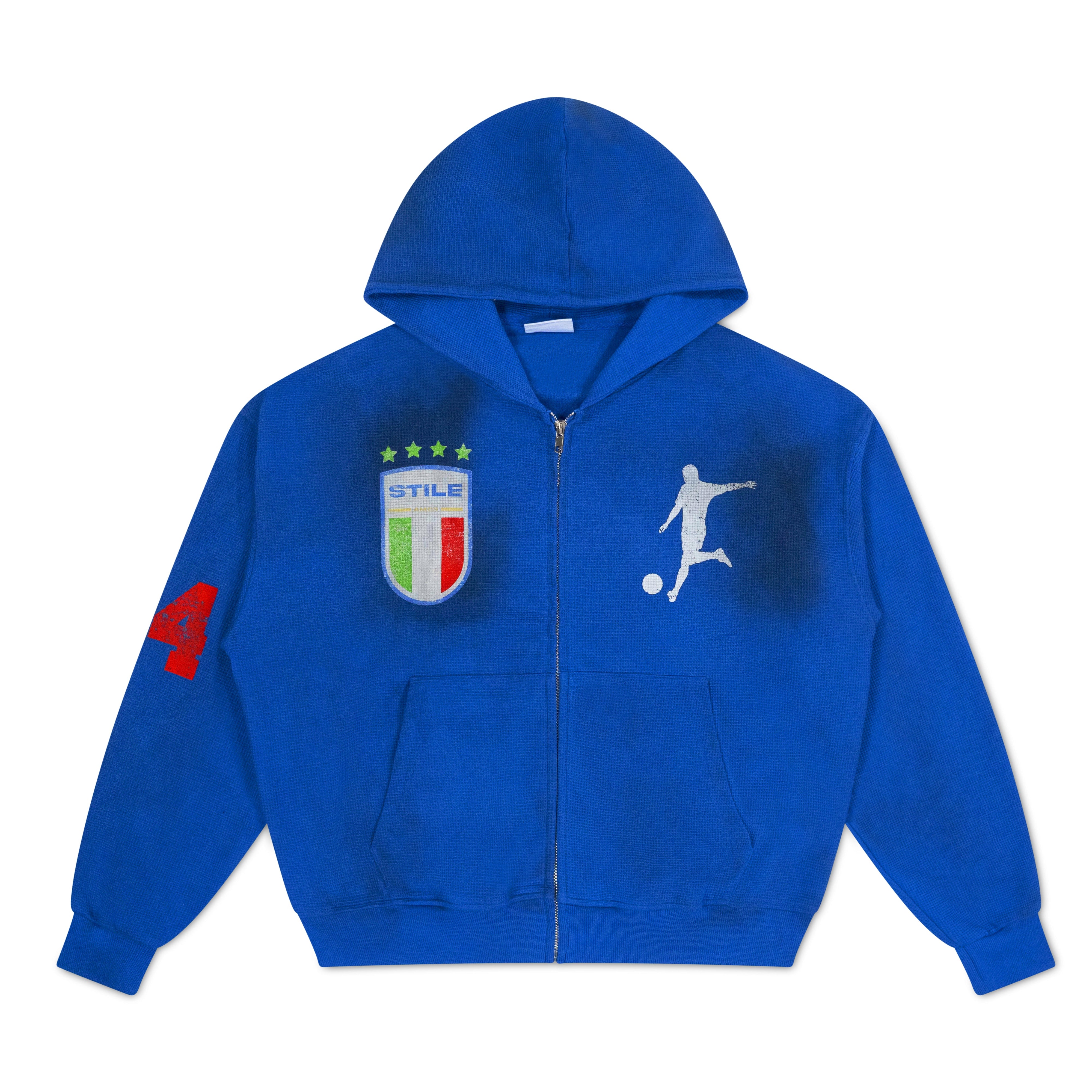 BLUE ITALIANI CALCIO THERMAL ZIP UP