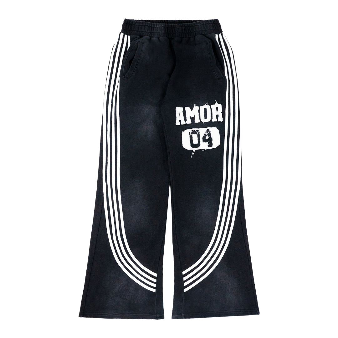 BLACK AMOR TRACK PANTS