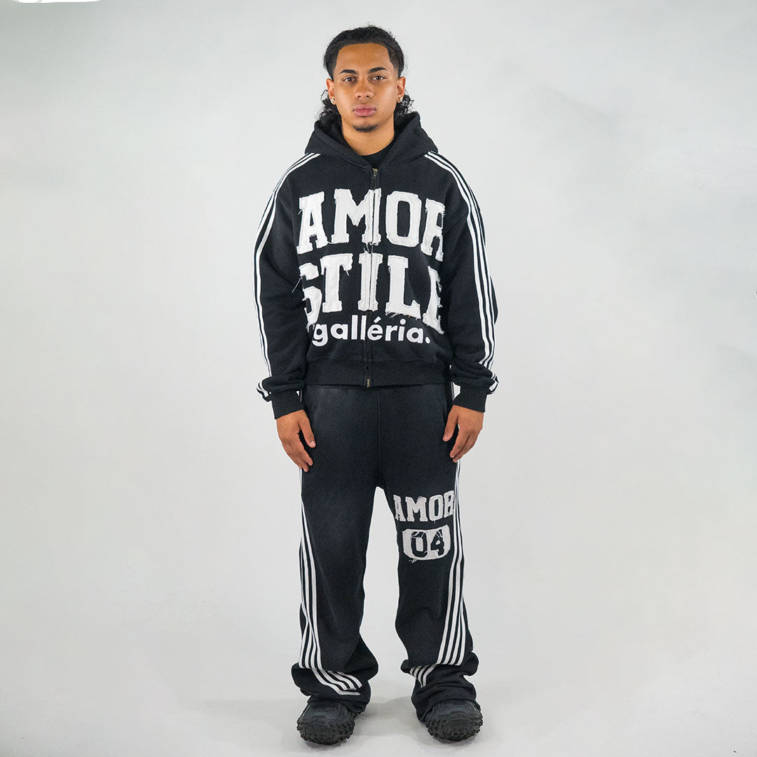 BLACK AMOR TRACK PANTS