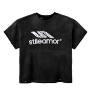 BLACK COLORÃTO RHINESTONE TEE