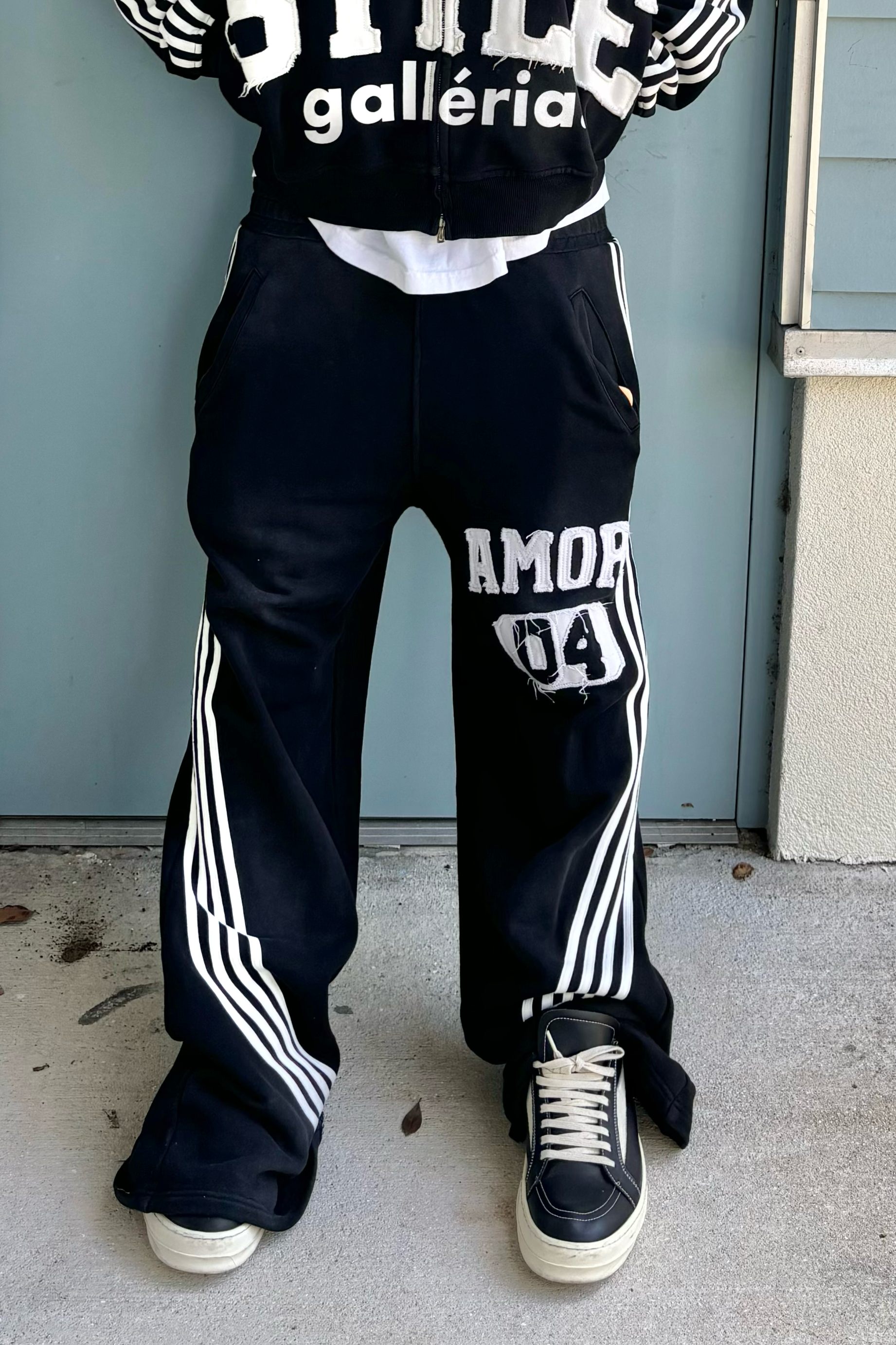 BLACK AMOR TRACK PANTS