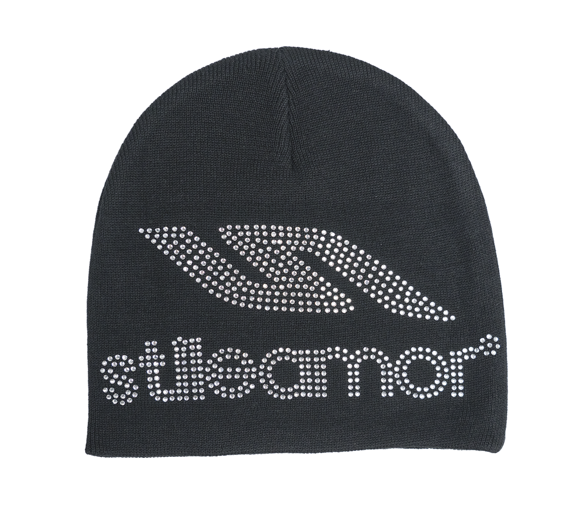 YING YANG RHINESTONE BEANIE