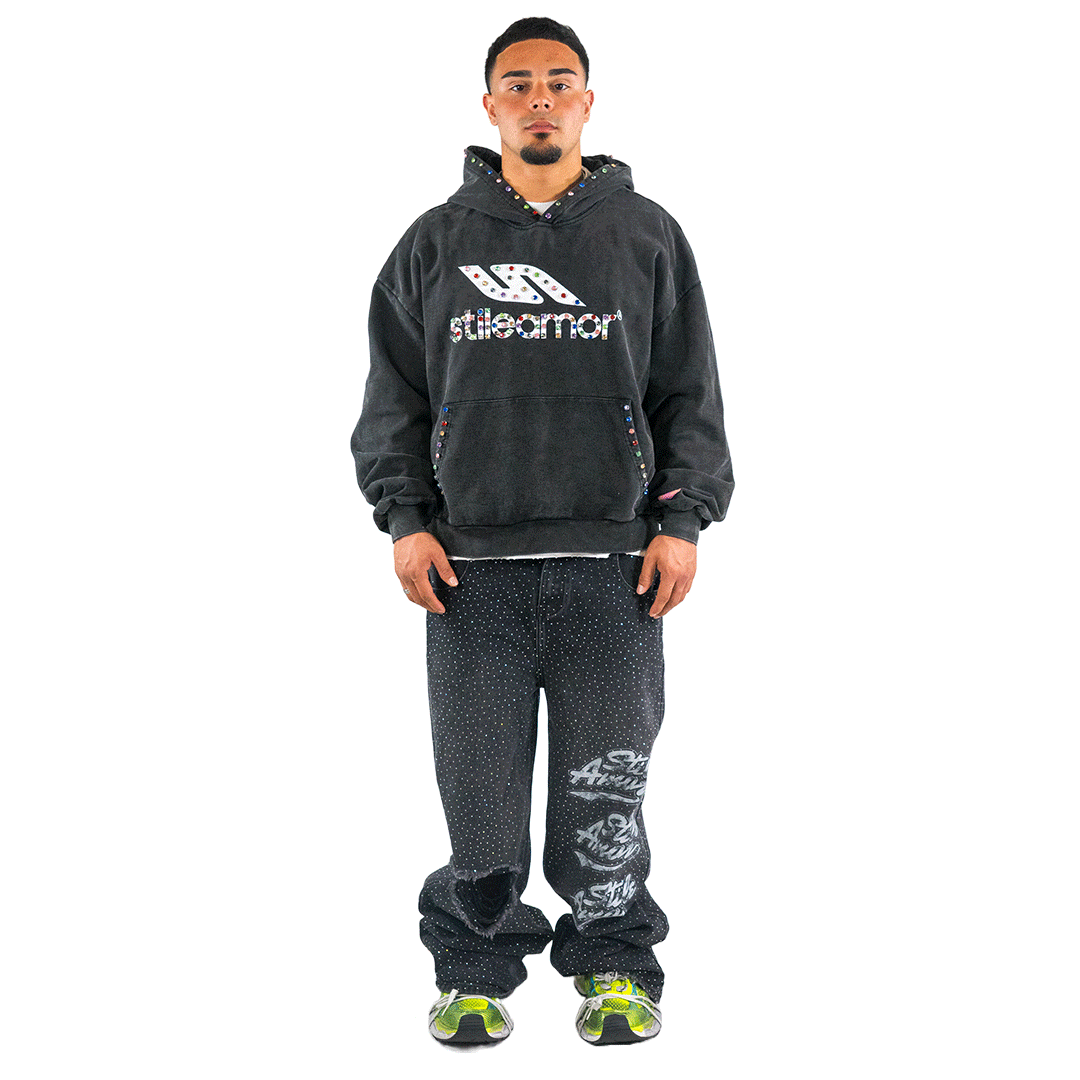 COLORÃTO RHINESTONE HOODIE